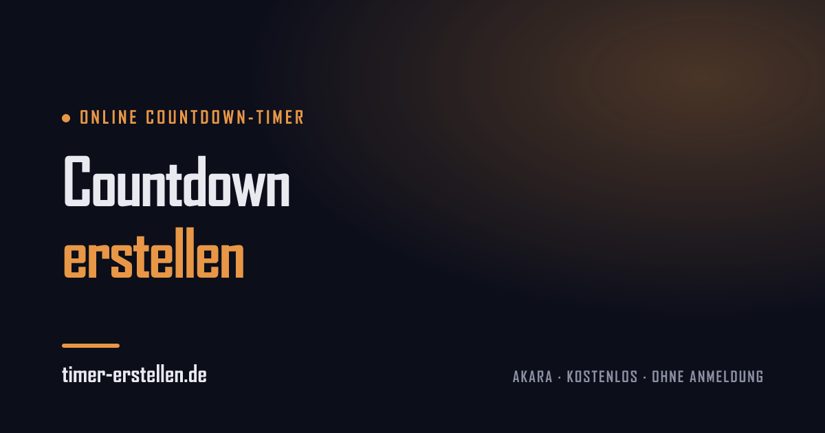 Countdown Timer erstellen: kostenlos & online | timer-erstellen.de
